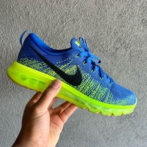 Nike Flyknit Max - Game Royal/Blk-Elctrc Grn-Vlt (Slightly Worn)